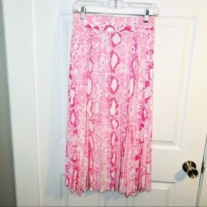 TopShop Pink snake print skirt